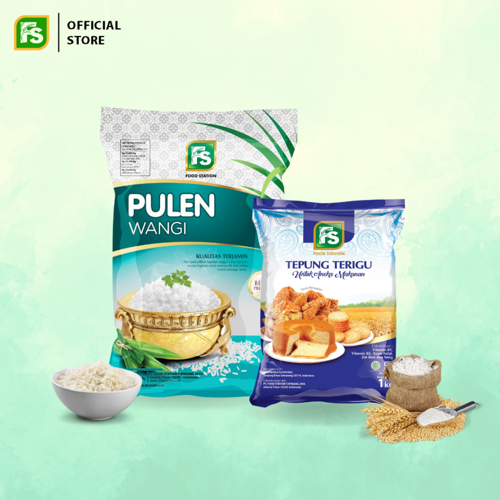 

Bundling Food Station - FS Pulen Wangi 5 Kg + Tepung Terigu FS 1 kg