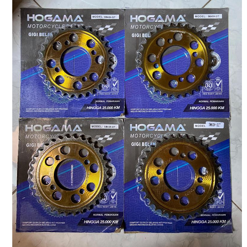 Gear Gir Gigi Tarik Belakang Gir gear belakang SMASH NEW TITAN 110 SHOGUN 125 FL/SP 30T-33T HOGAMA