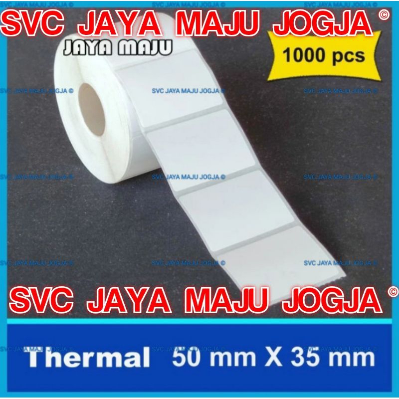 

MURAH 1000 PCS/ROLL LABEL THERMAL 50X35 50 X 35 THERMAL TOP COAT - 1 LINE - FACE OUT - ISI 1.000 PCS || CORE 1" || LABEL TANPA RIBBON DIRECT THERMAL || 50x35 50 x 35 50 MM x 35 MM KERTAS STICKER STIKER LABEL TOKO ACCESSORIES HP PONSEL
