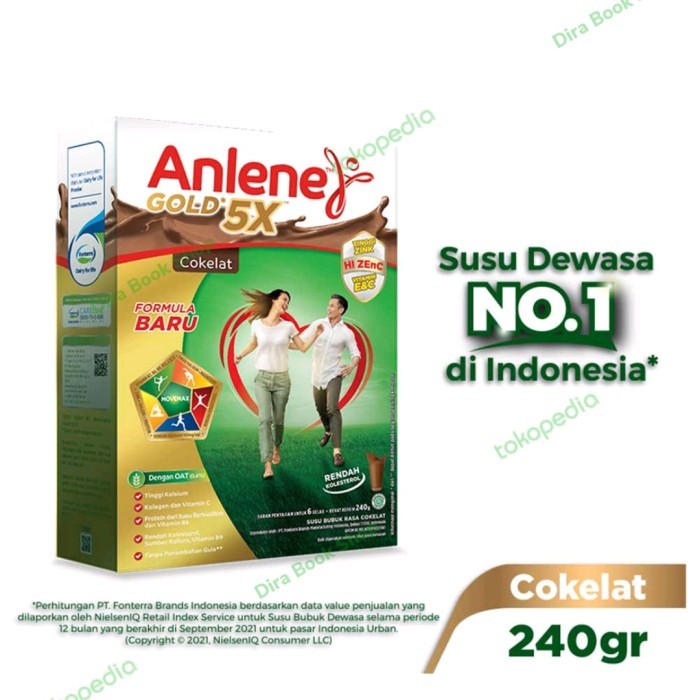 

SUSU ANLENE GOLD 5X COKLAT 240g