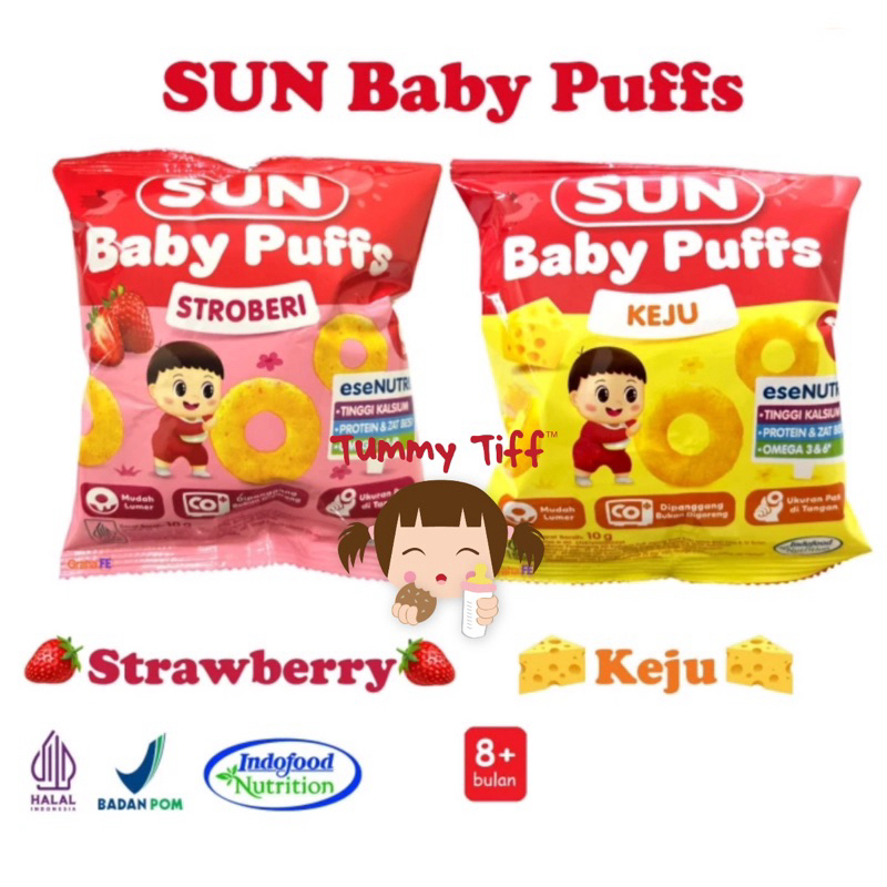 8+ SUN BABY PUFF 10G CEMILAN ANAK Promina puff snack bayi camilan bayi snack anak crunchies