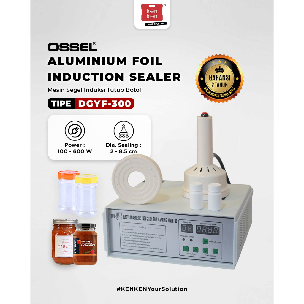 Segel Botol Sambal Induction Sealer Machine Mesin Segel Induksi Segel Toples Sambal Plastik