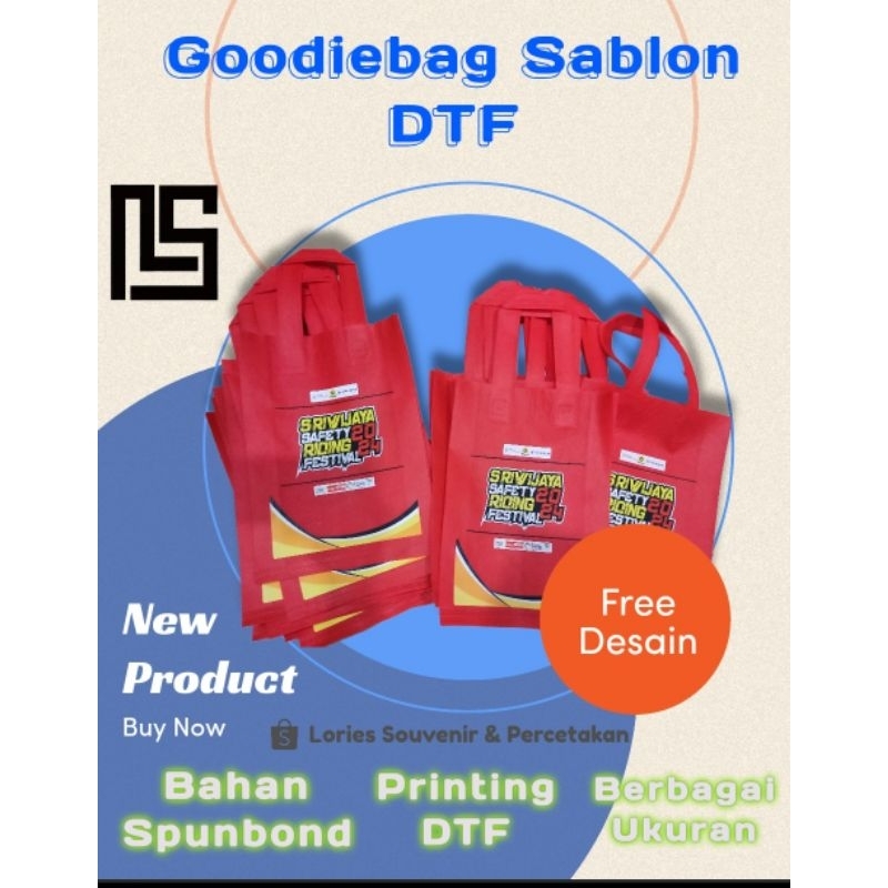 

Goodiebag Spunbond Custom Sablon DTF full warna