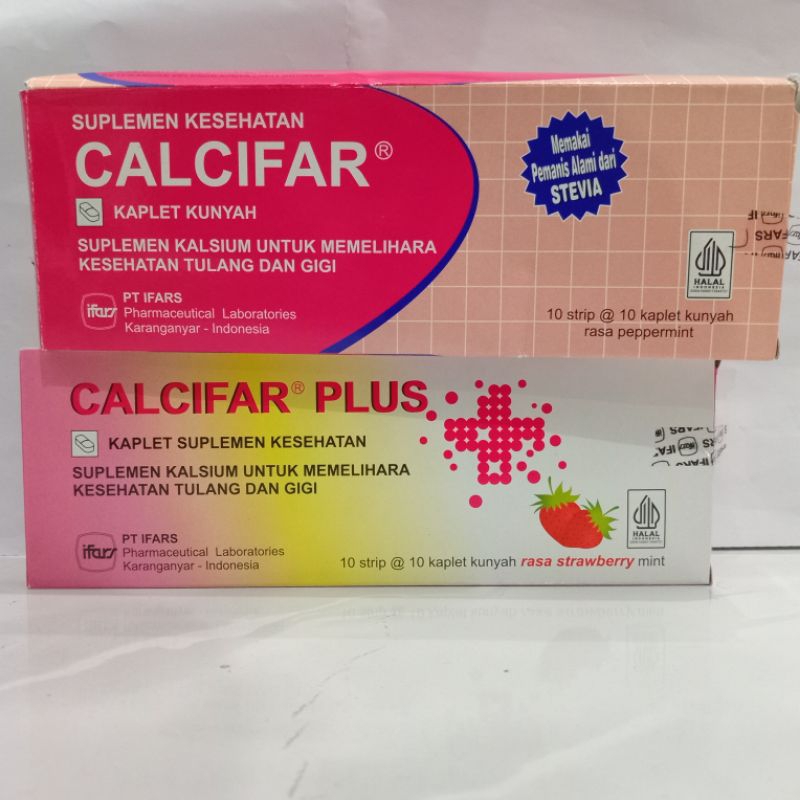 Calcifar / Calcifar Plus kemasan 1 box - Vitamin Kalsium Kesehatan Tulang dan Gigi