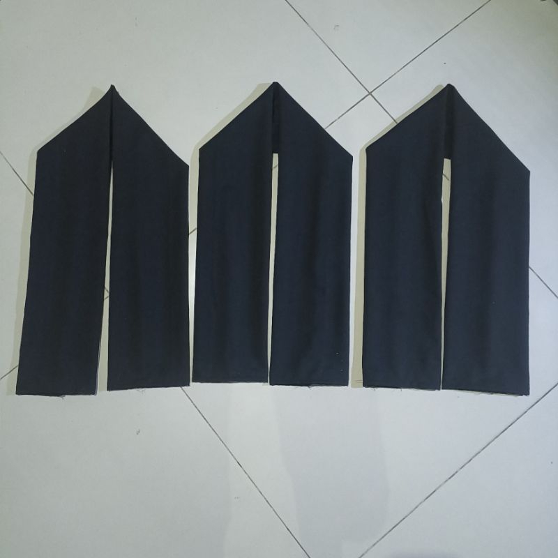 syall/scarf/cukin leher wanita/pria hitam polos