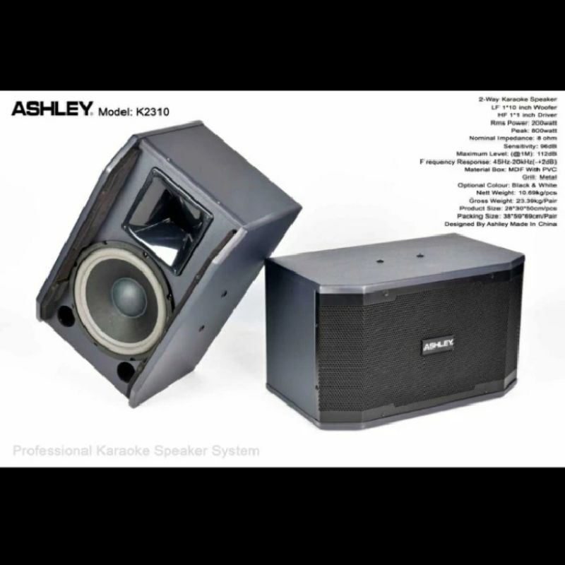 Speaker pasif Ashley K2310 original 10inch k 2310