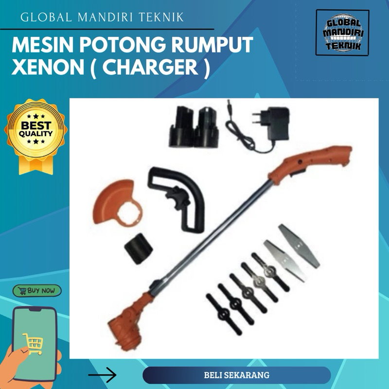 Mesin Potong Rumput Merk XENON CDGT360 Cordless Grass Trimmer