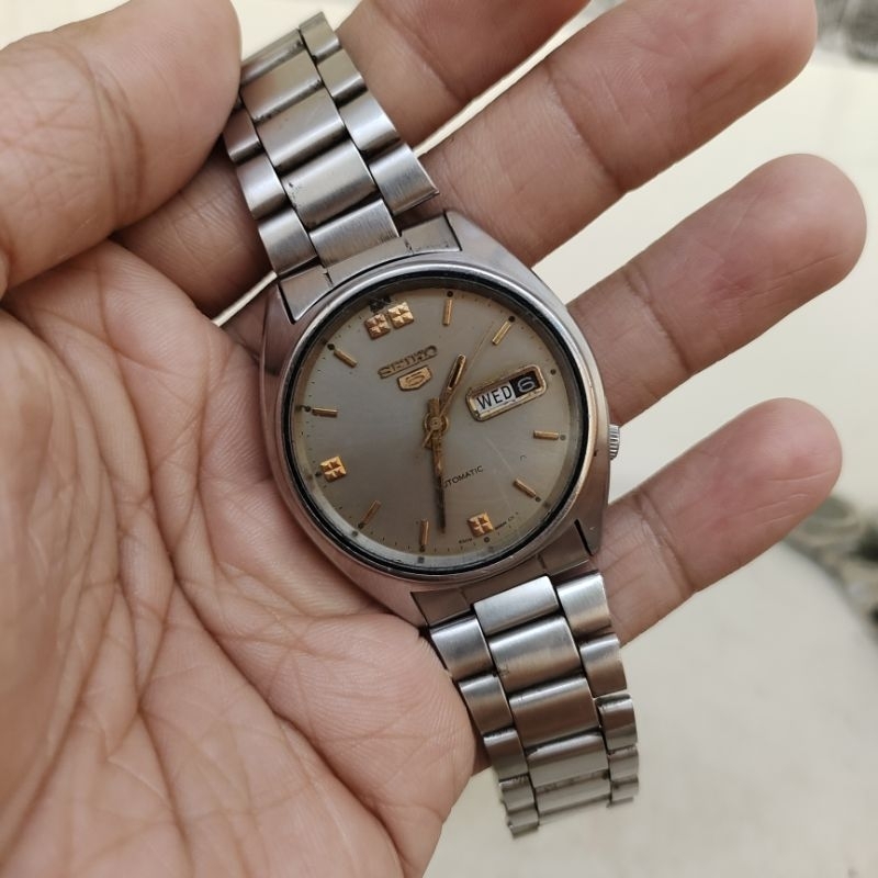 Seiko 5 Otomatis vintage second cowo cal 6119c