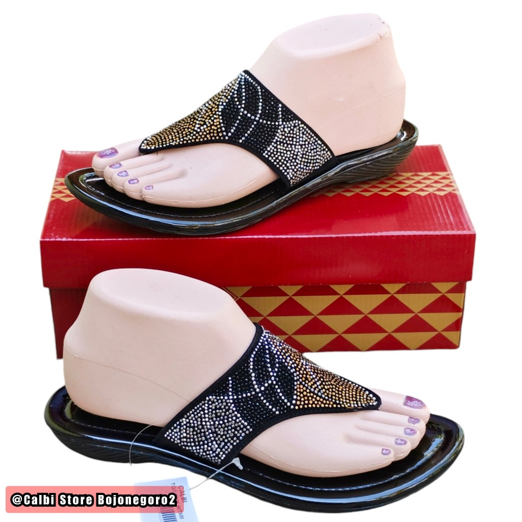 (( READY STOK )) SANDAL CALBI ORIGINAL MODEL JEPIT TERBARU PERMATA GLAMOUR