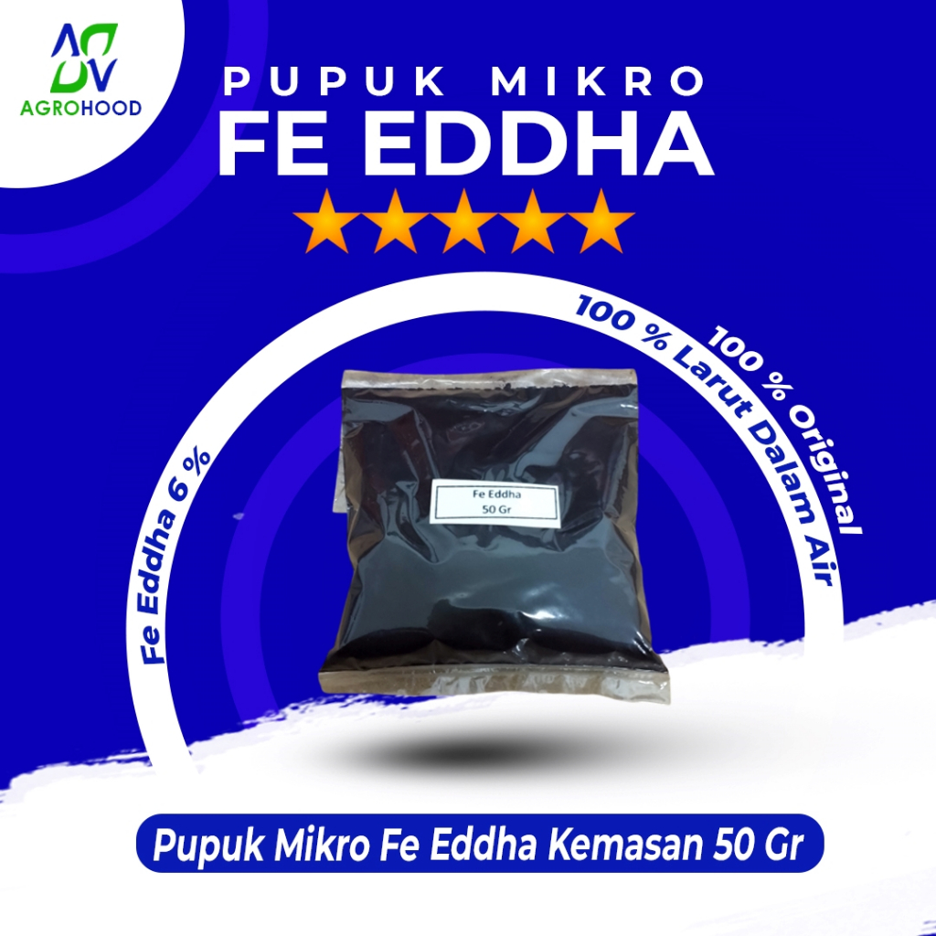 Pupuk Mikro Fe Eddha 6% Kemasan 50 Gram