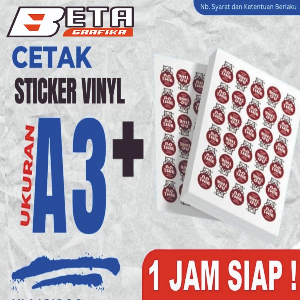

CETAK STICKER VINYL KISSCUT DIBAWAH 3CM