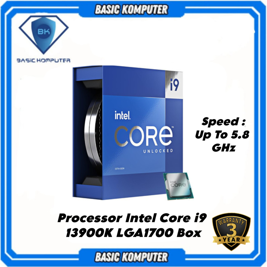 PROCESSOR INTEL CORE I9 13900K BOX SOCKET LGA1700 5.80 GHz NEW