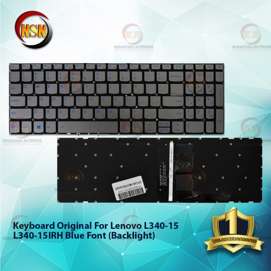 Keyboard Original Laptop for Ideapad L340-15 L340-15IRH Blue Backlight
