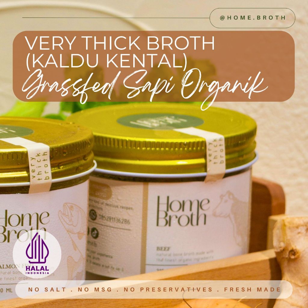 

(THICK) Organic Grassfed Beef Bone Broth | Premium Kaldu Sapi Organik