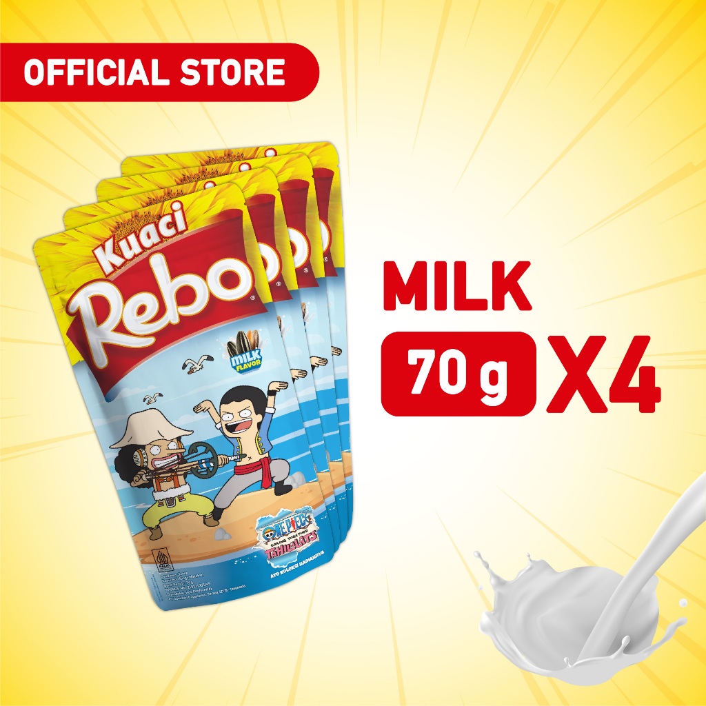 

Rebo Kuaci Bundling 4 PCS - Varian Rasa Milk 70 Gram