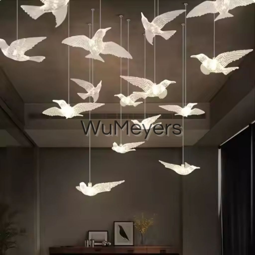 WM LAMPU CHANDELIER,BURUNG,FIREWORK KEMBANG API,RUMBAI GANTUNG DANDLING - LAMPU GANTUNG UNTUK HIASAN