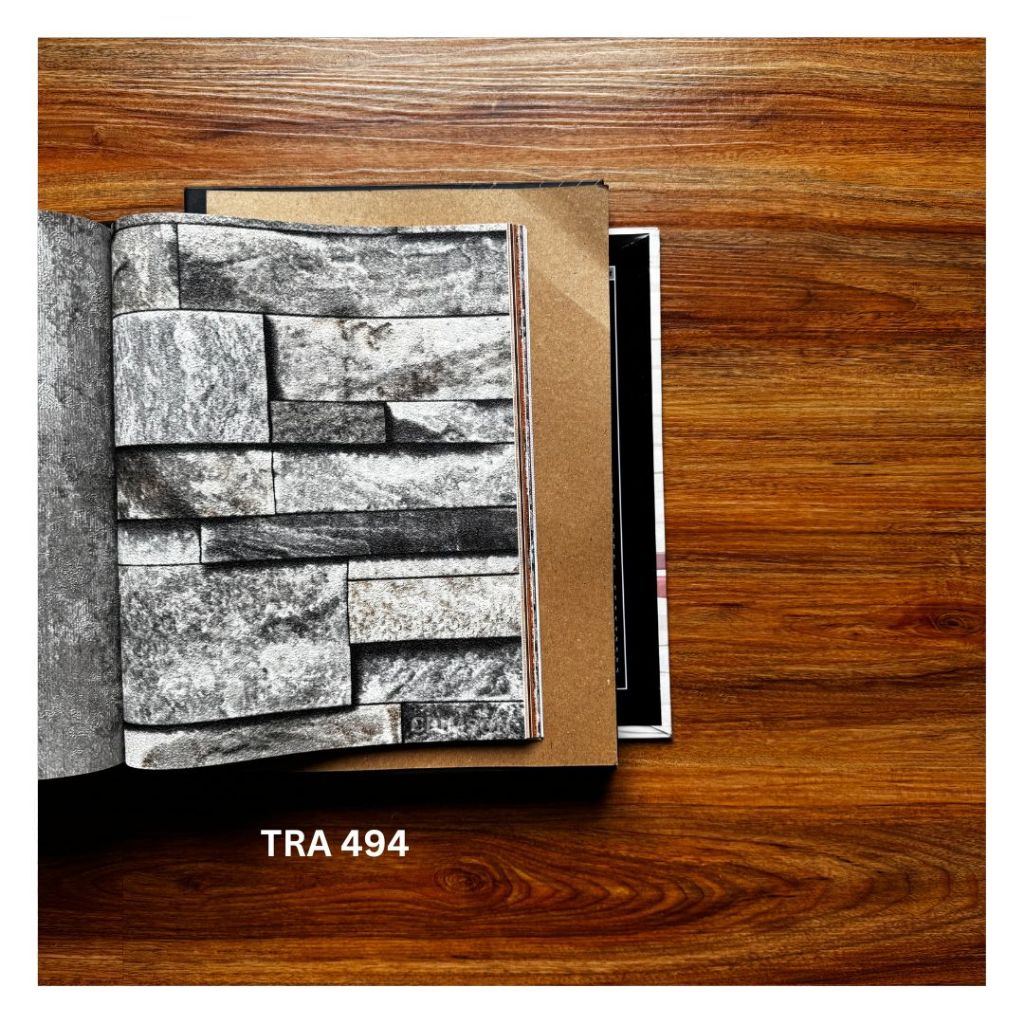 WALLPAPER VINYL DINDING MOTIF BATU ALAM HIGHT QUALITY PREMIUM