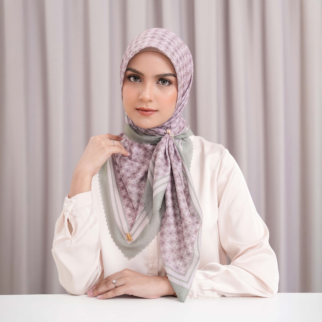 BIA by Zaskia Mecca - Monogram Scarf - Hijab Segi Empat Voal Ultrafine