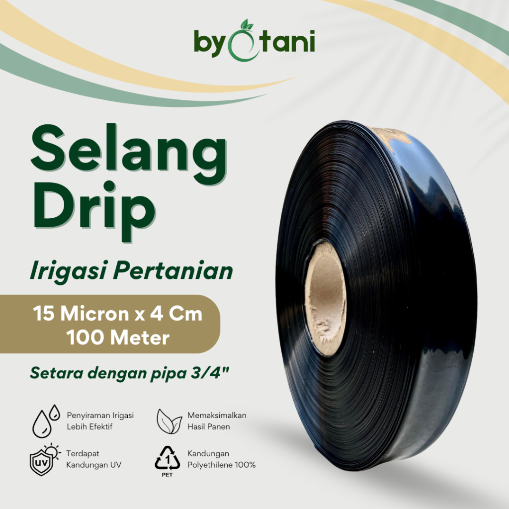 Selang Drip 15 mikron 4 cm 100 meter Pipa 3/4 inch