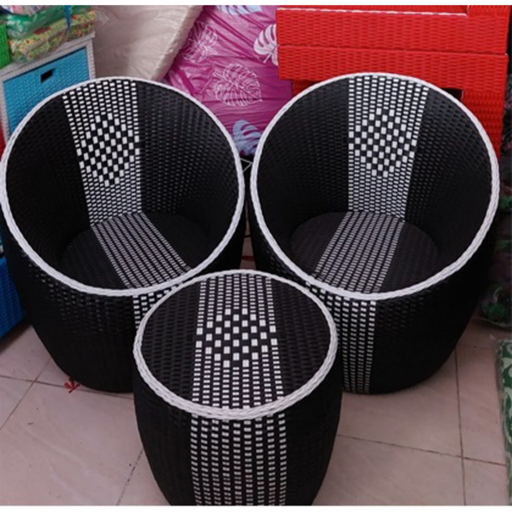 Kursi tamu rotan sintetis model gentong / kursi teras rotan sintetis terbaru