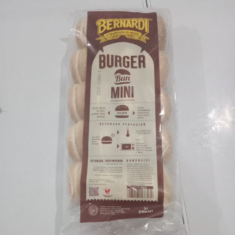 

Roti burger bernardi mini isi 20