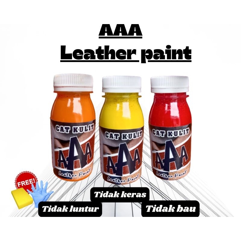 cat sepatu kanvas, cat kulit asli, cat kulit sintetis dan cat bahan suede bermacam macam warna, untu