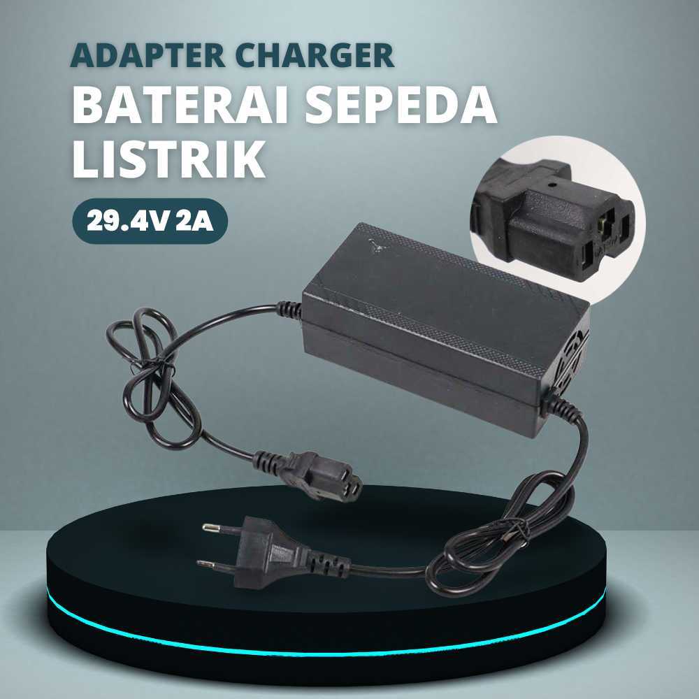 Charger Aki Sepeda Listrik 24V 12ah 20ah 3A Lubang 3 Universal