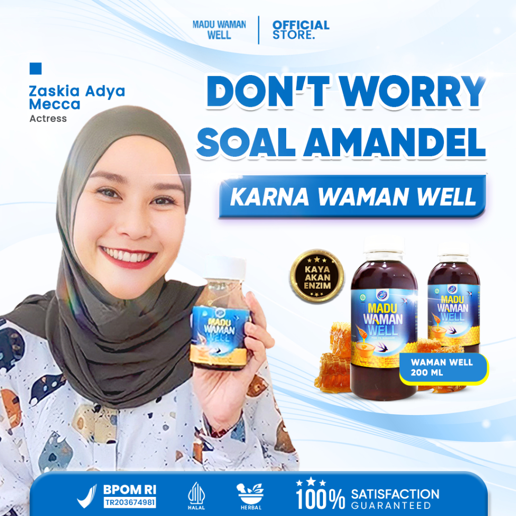 

Wamanwell Madu Amandel/100% Original/Sembuhkan Amandel Tanpa Operasi/Atasi Batuk Pilek