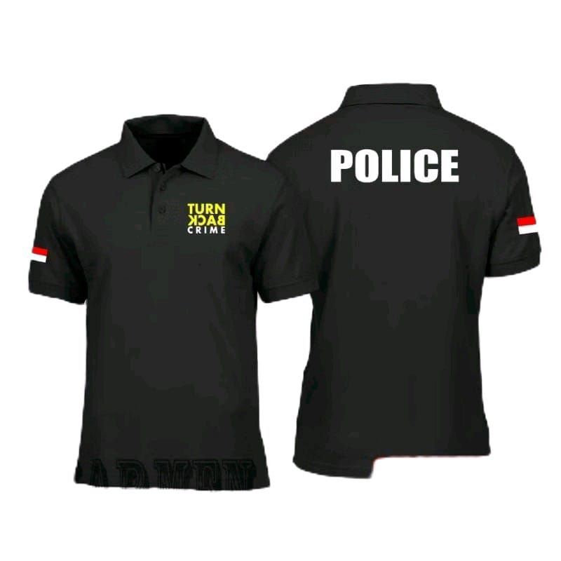 KAOS BERKERAH TURN BACK CRIME POLICE COD // KAOS POLO BERKERAH TURN BACK CRIME POLICE // BAJU POLO B
