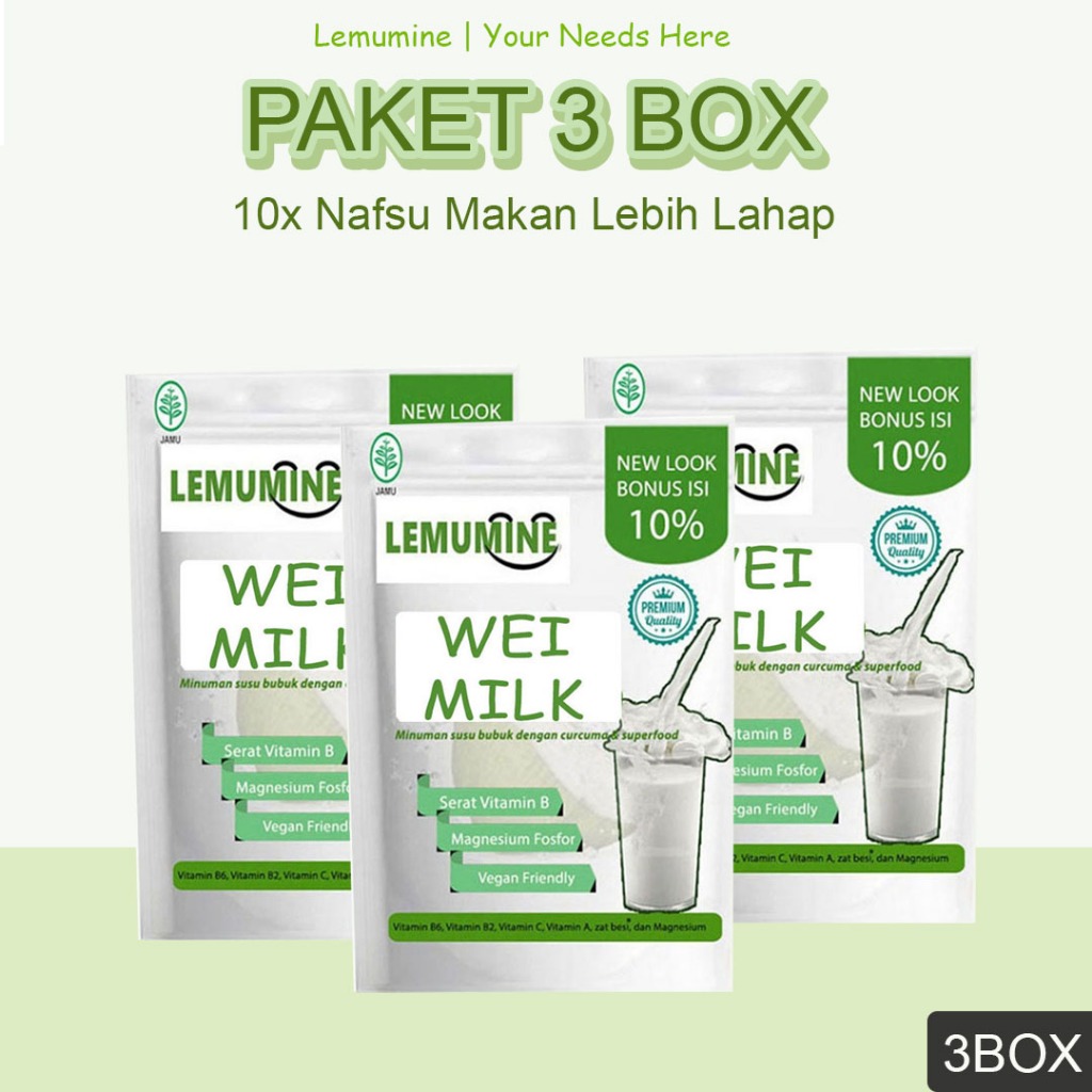 

Susu Penggemuk Badan Penambah Berat Badan Penggemuk Badan Dewasa Penambah Nafsu Makan Vitamin Penambah Nafsu Makan Dewasa Susu Flyon Lemumine Non Sugar (3 box)