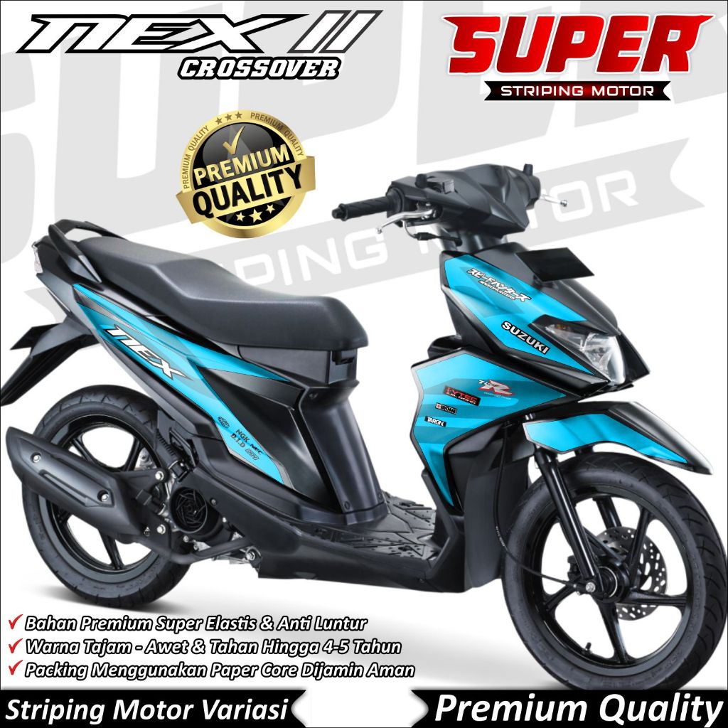 Stiker NEX 2 Anti Luntur keren Striping nex 2 Striping Suzuki NEX 2 Polos