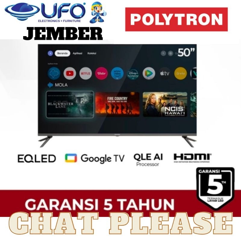 POLYTRON EQ LED 50QG9059 55QG9059 LED QLED TV GOOGLE TV 50 & 55 INCH