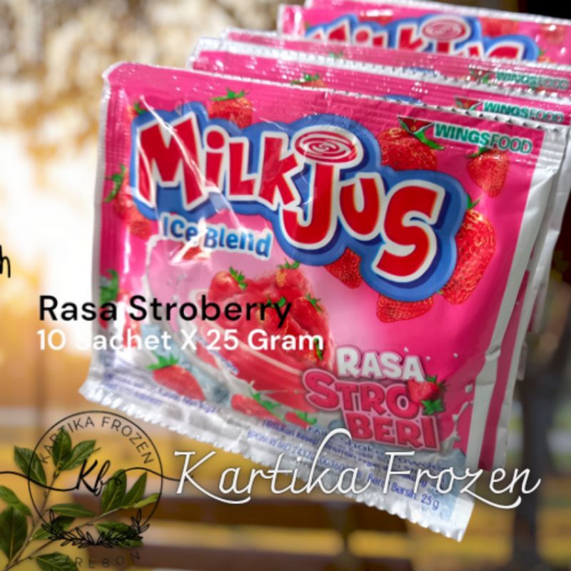 

MILKJUS ICE BLEND RASA BUAH SUSU INSTAN RENCENG (10 Sachet X 25 Gram)