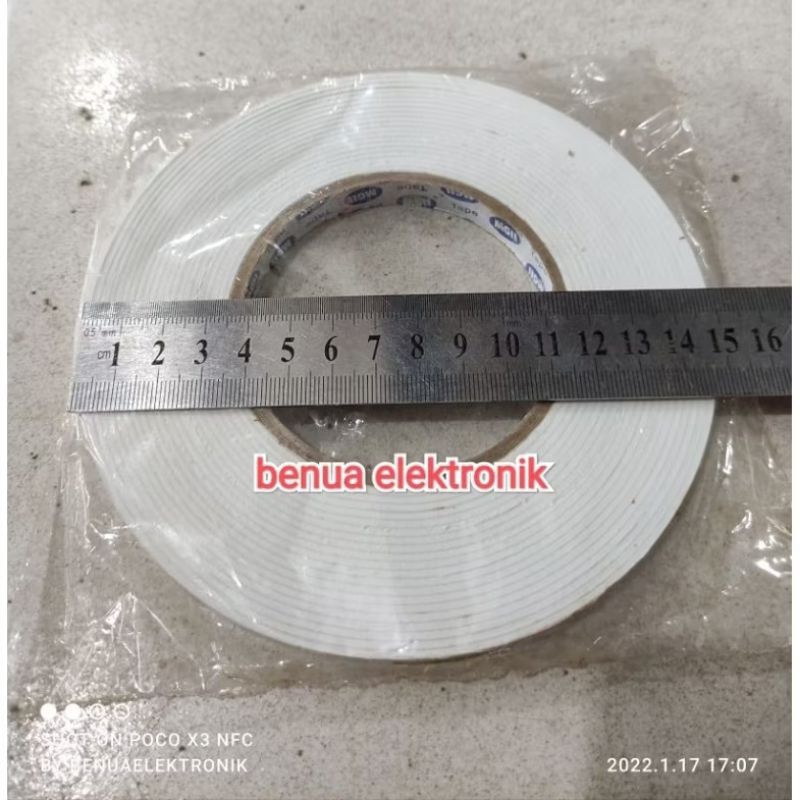 

Obral Double Tape Kecil Busa PUTIH 11mm x 7 meter
