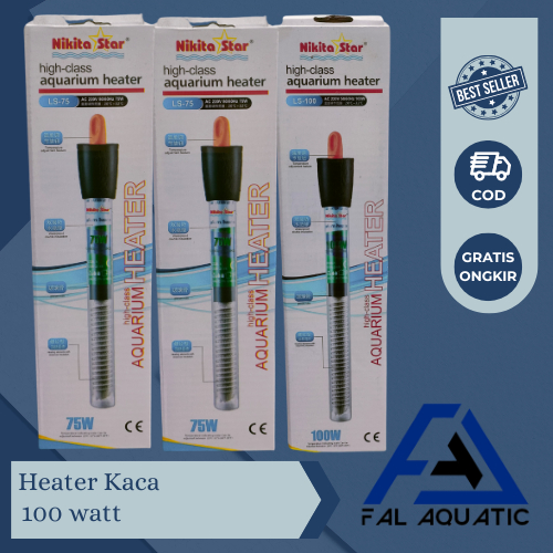 Heater Kaca 100 Watt Nikita Star / Heater Aquarium / Heater Aquarium