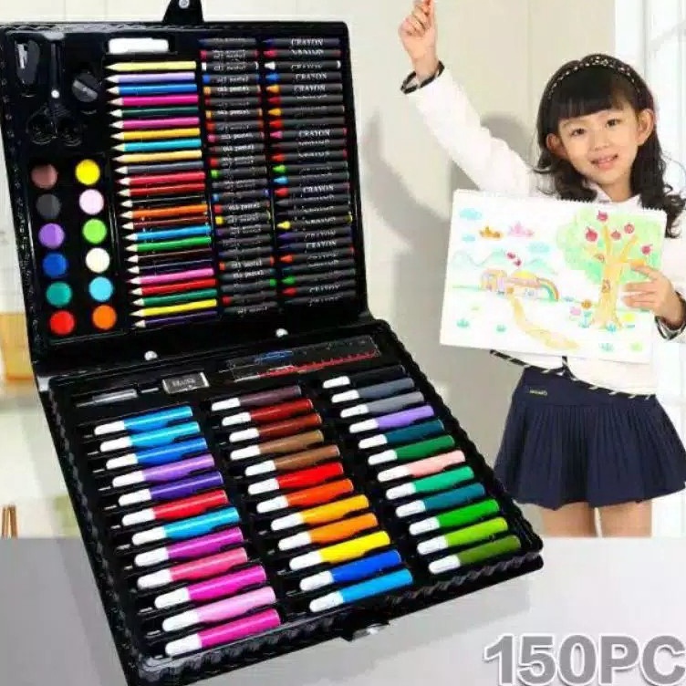 

KODE I39S 15Pcs Crayon Set Art Set Isi 15 Pcs Pensil Warna Set Anak Crayon Full Set Alat Lukis