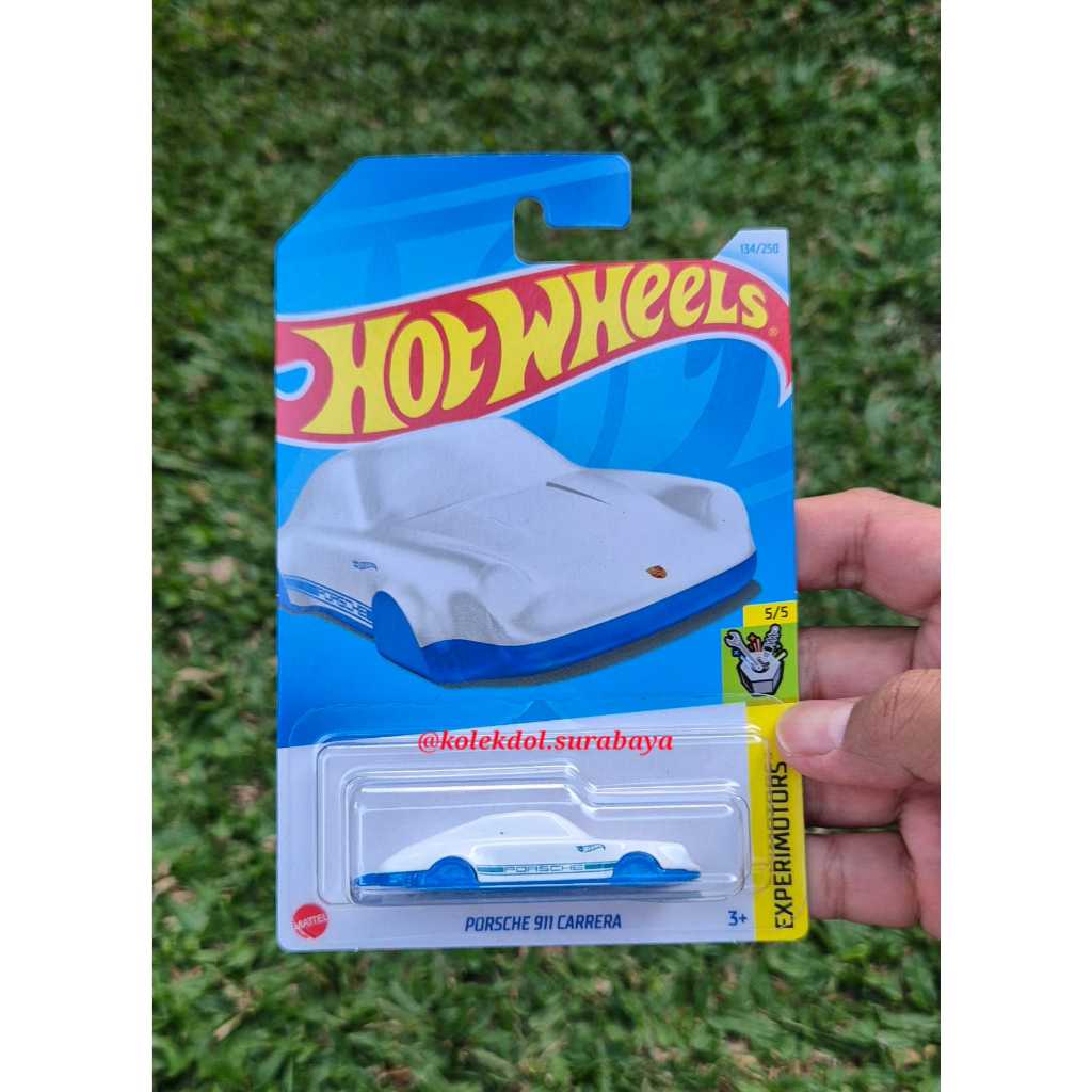 Hot Wheels Porsche 911 Carrera kechain putih original