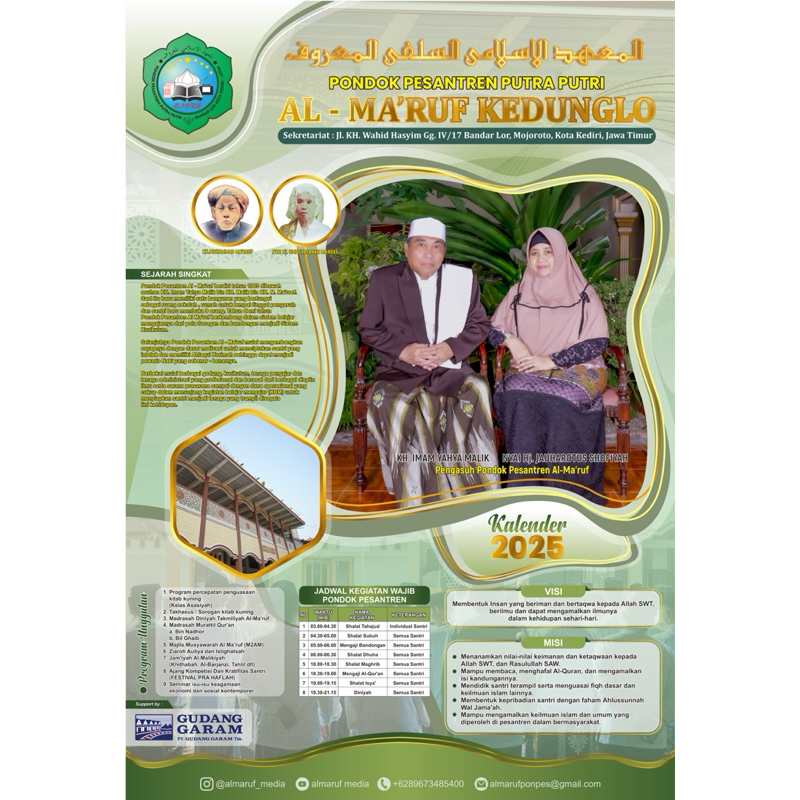 

Kalender PonPes Al-Ma'ruf Kedunglo tahun 2025