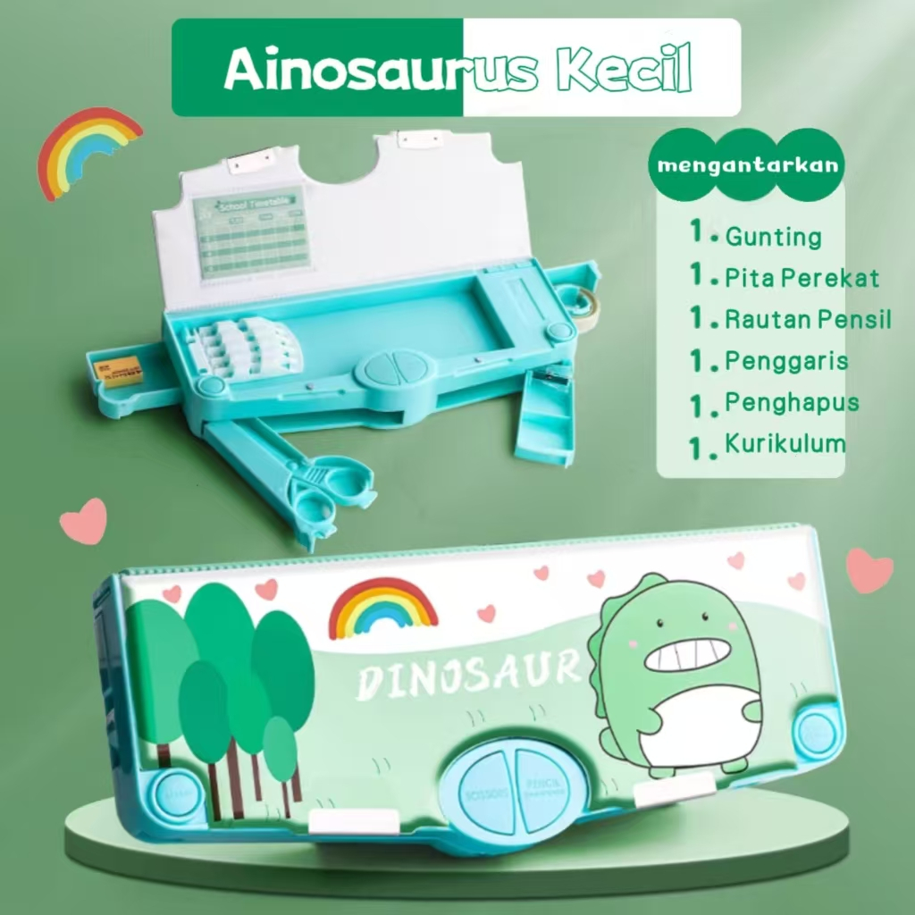 

【COD】YAYA Kotak Alat Tulis/Kotak Pensil Pola Kartun Rautan Kapasitas/Tempat Pensil Dua Lapis Bahan Plastik Multifungsi Untuk Anak /alatctulis aesthetic-stationary