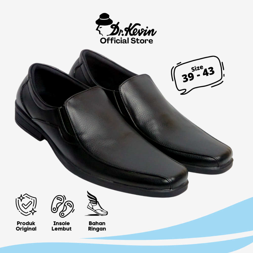 Dr. Kevin Sepatu Formal Pria Men Formal Shoes 831-009 - Black