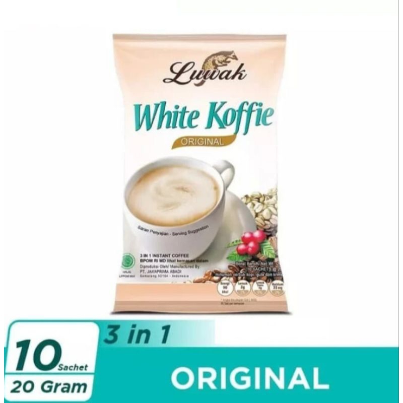 

[GRATIS ONGKIR] Luwak white coffe original sachet~@10 sachet