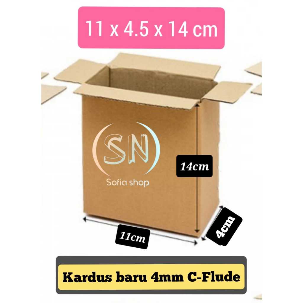 

4MM C-FLUDE KARDUS BOX PACKING 11x4x14 cm KARDUS PACKING ONLINE SHOP 11 X 4 X 14cm BOX KARDUS KARTON BOX PACKING PAKING