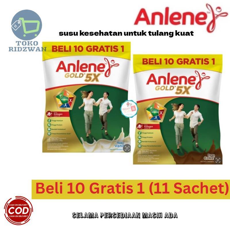 susu kesehatan anlene putih cokelat untuk orang tua & muda
