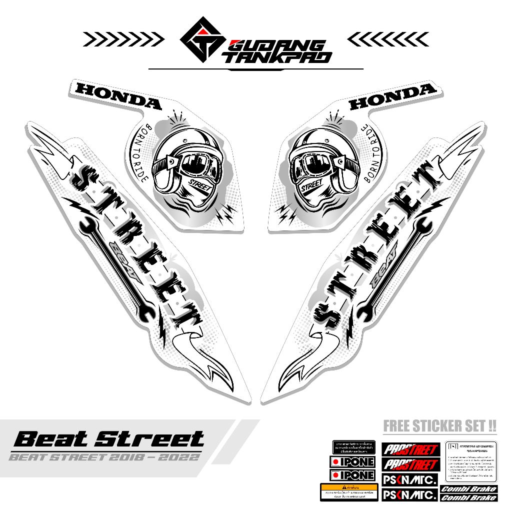 STRIPING VARIASI HONDA BEAT STREET MTF 4 STIKER STRIPING BEAT STREET STRIPING SET BEAT STREET STRIPI