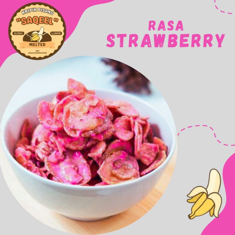 

Kripik Pisang Lumer Strawberry 120gr