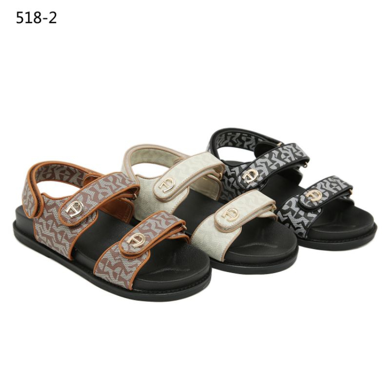 AG 518-2 Strap Sandal in Signature Jacquard