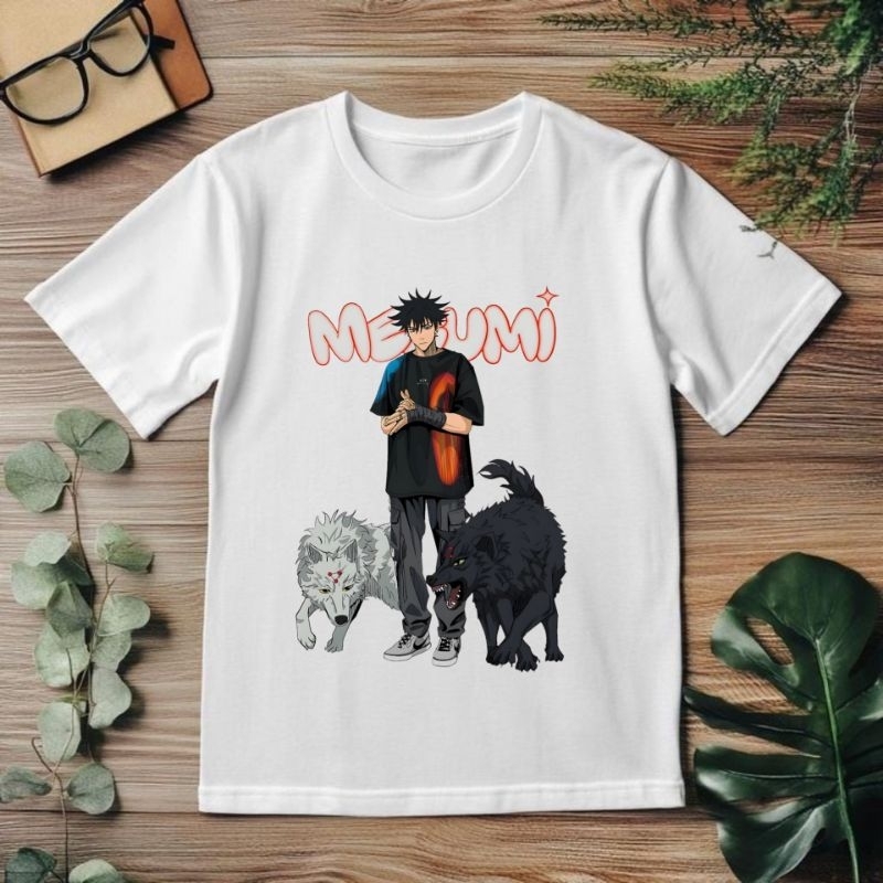 Baju Kaos Jujutsu Kaisen Megumi Anak Unisex/Kaos Anime Anak Jujutsu Kaisen Laki-laki Dan Perempuan