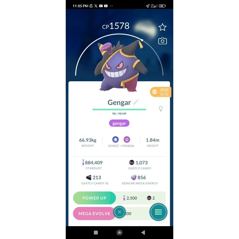 Trade Pokemon Go costume gengar (2020)