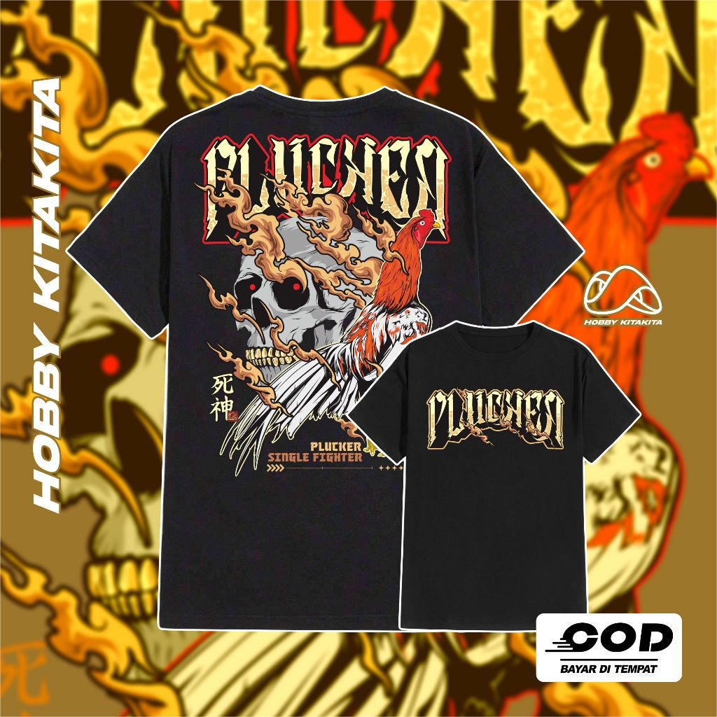 HBKT KAOS AYAM JAGO PLUCKER TSHIRT PAKHOY BANGKOK MANGON FIGHTER | KAOS DISTRO AYAM PLUCKER PRIA WAN