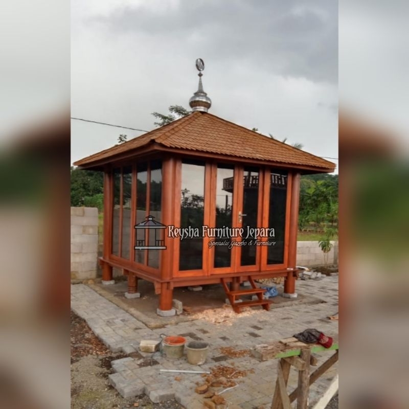 Gazebo Mushola 3x3m Kayu Kelapa | Jual Gasebo